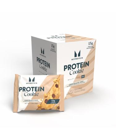 Myprotein Baked Protein Cookie Chocolate Chip Flavor High Protein Snack with 60g Protein Per Box (15g Per Cookie) 6 Soft-Baked 60g Cookies Delicious Post-Workout Treat 210 Calories Each
