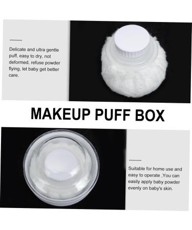 DOITOOL Travel Makeup Container 2 Sets Powder Puff Box White Storage Bottle Pp Newborn Makeup Travel Containers 10x10cm White - Buy Online on GoSupps.com