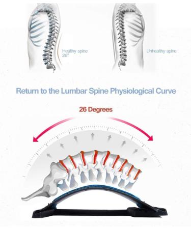 Back Attack Back Stretcher | Dyna-Living Adjustable Back Massage Stretcher (Black Blue) - International Shipping Available - Buy Online on GoSupps.com