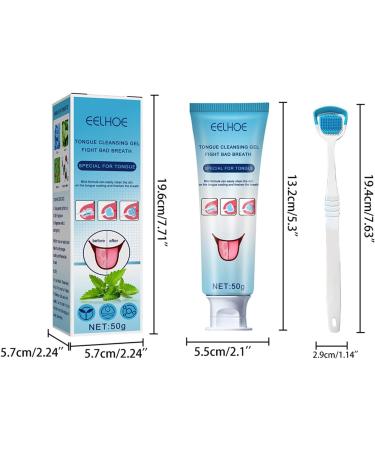 Higyee Tongue Cleaning Gel - Portable Mint Oral Cleaner & Tongue Scraper for Fresh Breath - Buy Online on GoSupps.com