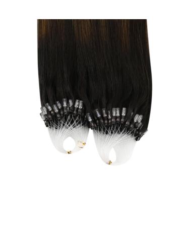 UGEAT Microring Real Hair Extensions - Ombre Dark Brown to Light Brown 55cm Micro Loop Extensions 50g 50 Strands - #2/6/10 - Buy Online on GoSupps.com