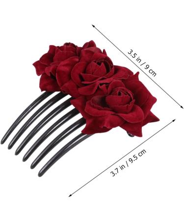DOITOOL 1pc Barrettes for Flower Comb Bride Hair Clip Womens Floral Flower Hair Accessories Pearl Hair Pin Flower Clips for Hair Wedding Flower Combs Flowers Veil Miss - Buy Online on GoSupps.com