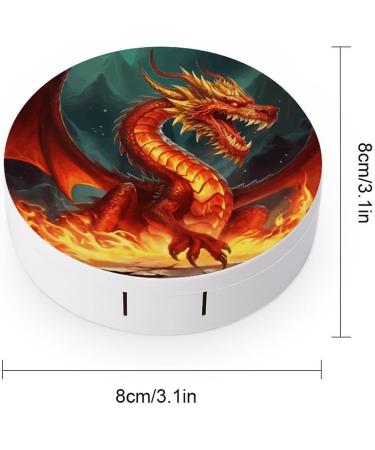 Dragon King Fire Print Contact Lens Case | Durable Travel Care Box for Contact Lenses - Buy Online on GoSupps.com