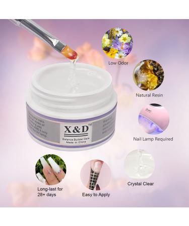 X&D Gel Nail Polish Kit with Polygel Quick Dry Clear Extension - 5 Colors, Dual Forms, Brush, File Set - 8 pcs - Buy Online on GoSupps.com