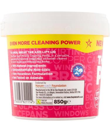 Pink Stuff Multipurpose Cleaning Paste- New Bigger Tub 850 G -Non-hazardous Household Cleaner with MultiPurpose Scouring Pad - Buy Online on GoSupps.com