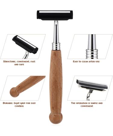 Frcolor 8PC Bartschneider Gift Blades - Friendly Razor Griff for Men & Women | Wood Color Removal Friseur | Stainless Steel Manual Razors (13x4cm 2 Pcs) - Buy Online on GoSupps.com