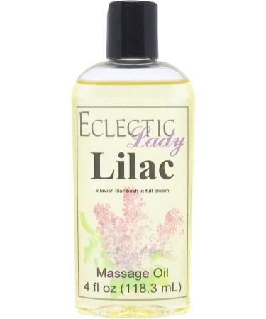 Lilac Massage Oil 4 oz With Sweet Almond Oil and Jojoba Oil Preservative Free Perfect for Aromatherapy and Relaxation 4 Ounce