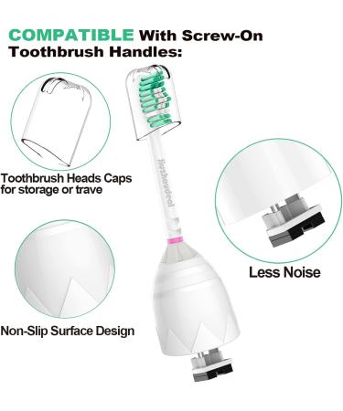 6-Pack Replacement Toothbrush Heads for Philips Sonicare E-Series - Compatible with Essence, Elite, Advance CleanCare Electric Toothbrushes | HX7022/66 | White - Buy Online on GoSupps.com