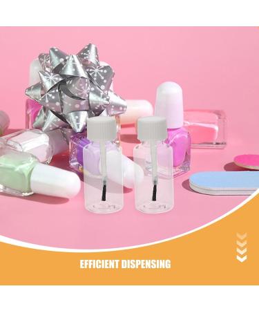 Lot de 20 Flacons Transparents en PET 20 Ml avec Pinceau Int gr e et Bouchon Blanc Flacons Rechargeables pour Vernis Ongles Huile pour Cuticules et Nail Art Accessoires - Buy Online on GoSupps.com