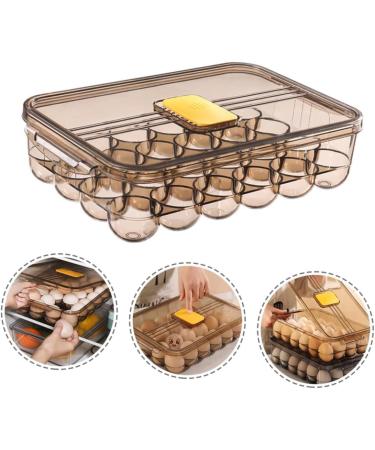 Healeved Box Egg Carton Refrigerator Eggs Fridge Egg Dispenser Fridge Egg Holder Egg Holders re-usable - Buy Online on GoSupps.com