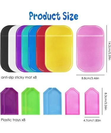 SENHAI 8-Piece Anti-Slip Diamond Painting Tools Set with Sticky Mat and Trays - Non-Slip Gel Pad for 5D Diamond Painting, Ideal for Kids and Adults - Buy Online on GoSupps.com