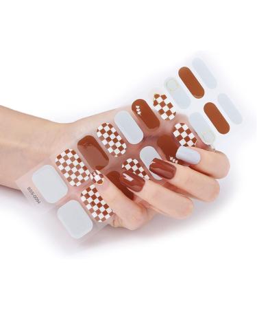 Premium Nail Stickers for Semi-Hardened Gel Nails - 20 Moded Design Gel Nail Polish Envelopes | Perfect for UV/LED Lamp Use - Buy Online on GoSupps.com