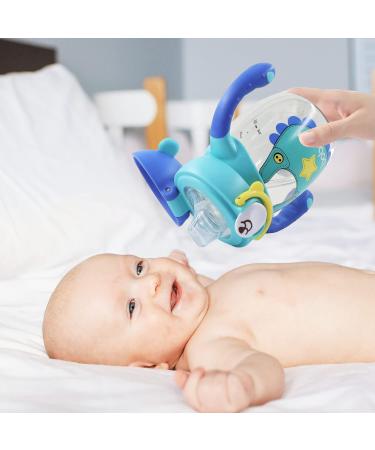 YOHKOH Weighted Straw Sippy Cup for Baby 4+ Months - PPSU Learner Cup with Handle - No Spill Soft Spout Transition Sippy Cup (6oz Blue) - Buy Online on GoSupps.com