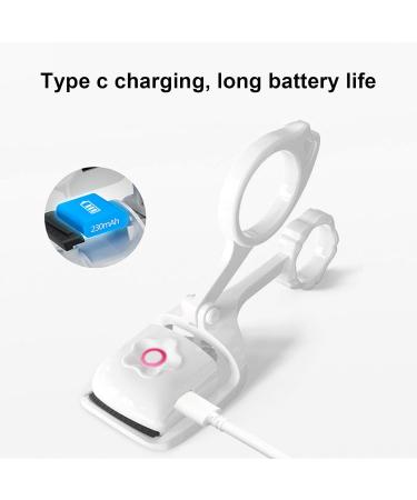 Qukaim Heated Eyelash Curler Heated Eyelash Curler Electric Eye Lash Curler with 3 Gears Type C Rechargeable WhiteUSB Eyelash Curler Intelligence Eyecurl - Buy Online on GoSupps.com