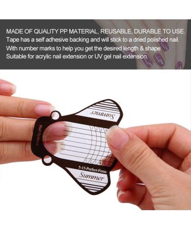 Nail Extension Tips - 100 pcs UV Gel Nail Art Forms | Premium Manicure Tools & Stickers - Buy Online on GoSupps.com