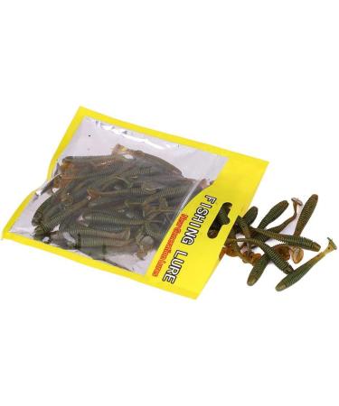 50-Piece Soft Fishing Bait Set - T-Tail Grub Worms for Saltwater & Freshwater - 9 Colors Available - Buy Online on GoSupps.com