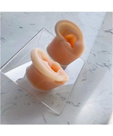 Silicone Ear Model for Acupuncture - Artificial Ear Model with Stand - Soft Silicone Ear Model for Teaching for Ear Picking Practice Studs Earring Display Props - Buy Online on GoSupps.com