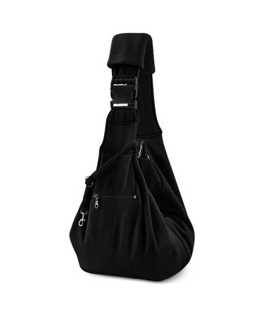 All -sopets dog carrier bag breathable convenient pet carrier bag for small dogs cats safe transport with adjustable wide straps and linen hooks dog carrier black black