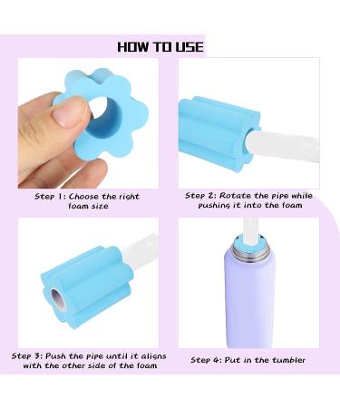 30 Pcs Cup Turner Foam Set | 5 Sizes Inserts for Tumblers & Water Bottles | Spinner Sponge Accessories | 1.57/2.44/2.83/3.18/3.74 Inch Diameter | 6 Colors - Buy Online on GoSupps.com