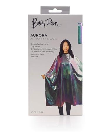 Betty Dain Aurora Collection All Purpose Cape - 54W x 65L, Water & Chemical Proof, Machine Washable, Snap Closure, Holographic Design - Buy Online on GoSupps.com