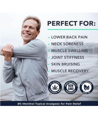 Hemp Cream - Extra Strength Natural Hemp Extract with Arnica & Menthol for Instant Relief | Joints Knees & Lower Back | Made in USA - 4 oz - Buy Online on GoSupps.com