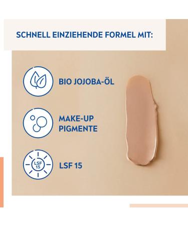 Nivea 5 in 1 Day Care BB Cream SPF 15 - Tinted Moisturizer for Light Skin with Organic Jojoba Oil | 24h Hydration & Makeup Pigments - Buy Online on GoSupps.com