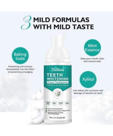 Foaming Toothpaste for Sensitive Teeth - Effective Stain Removal (60ml) | International Shipping Available - Buy Online on GoSupps.com