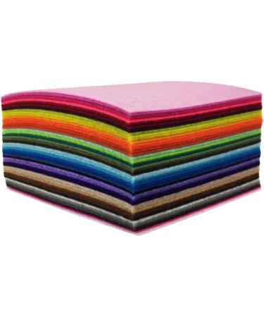 Flic-Flac 44PCS Assorted Color Felt Fabric Sheets 4 x 4 inches - DIY Craft Sewing Patchwork 1mm Thick - Buy Online on GoSupps.com