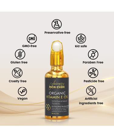 Pure Organic Vitamin E Oil 1oz | Fade Dark Spots Scars & Improve Skin Texture - Buy Online on GoSupps.com