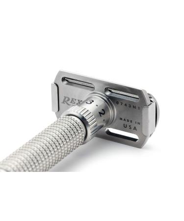 Rex Ambassador Wet Razor - 100% Stainless Steel Adjustable Double Edge Blade Handmade in the USA | Rex Supply Company - Buy Online on GoSupps.com
