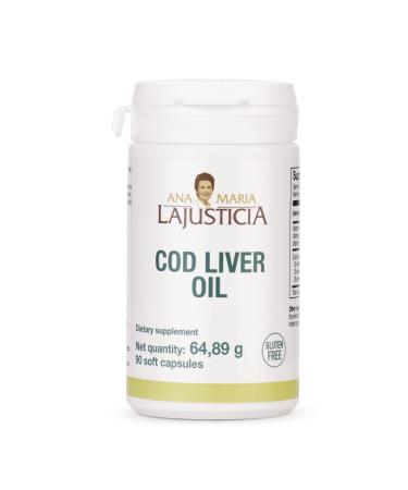 ANA MARIA LAJUSTICIA- COD Liver Oil - Rich in Omega-3 + Vitamins A, D & E. 30-Day Treatment Pack. Cardiovascular Health. Gluten Free.