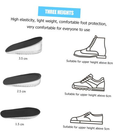 FOMIYES Height Increasing Insoles - 3 Pairs Shock-Absorbing Shoe Cushions for Women & Men - Comfortable & Soft Half Pads - Perfect Fit for Running & Everyday Use - Buy Online on GoSupps.com