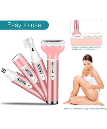 Teksome 4-in-1 Women's Body Razor | Portable Hair Removal for Armpits Legs & Arms - Buy Online on GoSupps.com