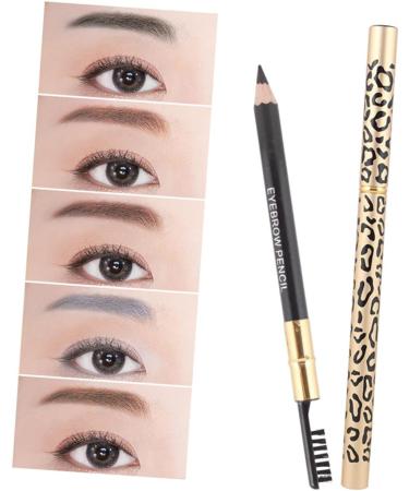 Beavorty Eyebrow Spoolie Brush 4 Pcs Eyebrow Pencil Micro Brow Pencil Black Brow Makeup Eyeliner Makeup Pen Miss Leopard Print - Buy Online on GoSupps.com