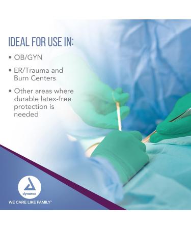 Dynarex Sterile Nitrile Surgical Gloves 6 Mil Size 8 - Case of 200 Pairs | Powder-Free, Puncture-Resistant - Buy Online on GoSupps.com