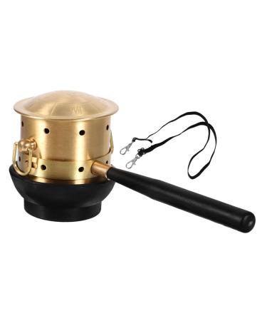 Frcolor 1 set of Moxibusion-Box Moxakebrenner Tank Soundbar holder Moxa burns neck massage device Moxibustion-Topm Moxbrenner can body scrollrad china ai-box pure copper 16x6cm golden