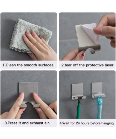 Dongda Stainless Steel Razor Holder Bracket - Self-Adhesive Shower Rack for Bathroom - Waterproof Multi-Purpose Hook - No Drilling Required - Buy Online on GoSupps.com