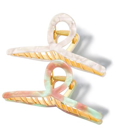 Sublaga 2 Pcs Large Metal Hair Claw Clips - Strong Hold Shark Hair Clip Set for Women and Girls - Buy Online on GoSupps.com