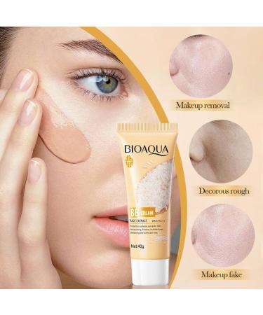 Rice BB Cream SPF 45 PA+++ Colour Correcting and Brightening Face Cream Skincare Cream - Buy Online on GoSupps.com