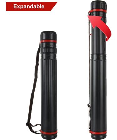 FVIEXE 3PCS Poster Tube for Blueprint Artwork Art Document Tube Carrying Case Telescoping Storage Tube with Adjustable Carrying Strap for Drawing Drafting Map Scroll Expandable 17.5 to 28 Inch Black - Buy Online on GoSupps.com