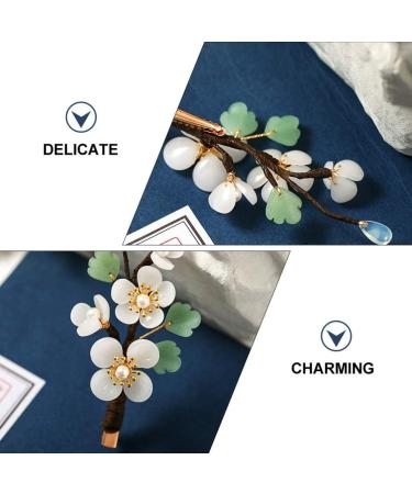 Lurrose Bridal Hair Clip Bridal Hair Clips Floral Hair Headdress Chinese Style Floral Hair Clips for Woman Girl Kids Tiara - Buy Online on GoSupps.com