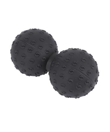 Frcolor Yoga massage ball Manual roller massage device Yoga ball Fitnessball Gymnasium Ball INSUSS Foot massager Ero-nut massage gear Oebernuss ball Hand ice hockey combo plate scroll wheel 12x6.3cm black