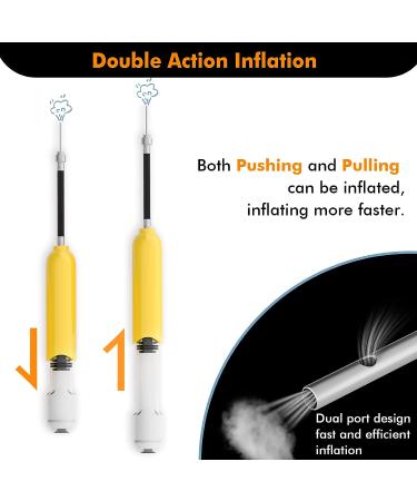 Amble Air Ball Pump with 5 Needles & Pressure Gauge - Portable Hand Pump for Sports Balls & Balloons - Buy Online on GoSupps.com