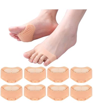 8 pieces of silicone forefoot pad foot pads for women and men foot pads silicone foot pads metatarsal pads forefoot pads gel forefoot cushions for relief from foot pain.