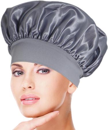 Sleeping Hair Towel Satin Hair Towel for Sleeping Hair Poping Towel Satin Hair Towel for Women Quick Drying Hair Turban Wrap Protective Anti-Frizz Satin Towel for Women Silver - Buy Online on GoSupps.com