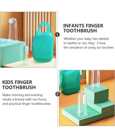 Minkissy Finger Toothbrush Set - Portable Gum Massager & Toddler Toothbrushes - 3 Pack with Carrying Bag for Babies & Children - Buy Online on GoSupps.com