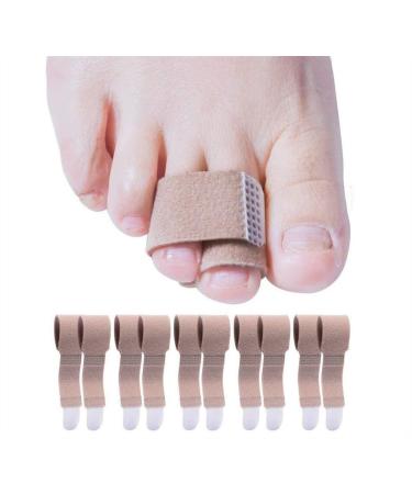 Toe Protector 10pcs Fabric Toe Finger Separator Foot Care Tool Hallux Valgus Corrector Bandage Straightener Protector Wrap Foot Stretcher Care Toe Sleeve Protectors Talla nica 10pcs