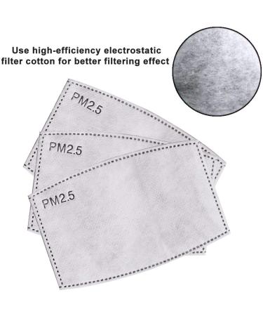100PCS PM 2.5 Activated Carbon Filter for Kids - 5-Layer Anti-Smog Filter Pads - Buy Online on GoSupps.com