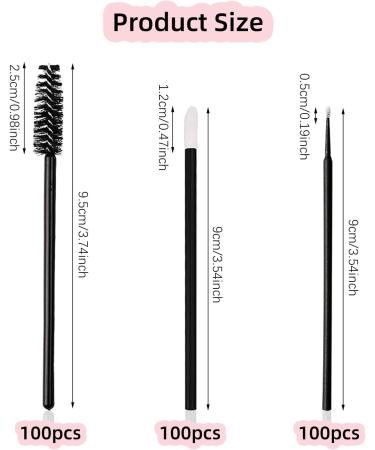 300Pcs Disposable Mascara Wand Lip Wands Set Black Micro Applicators Brushes Set Disposable Makeup Tool Kit with Organizer Box 100 Pcs/Eyelash Brush/100 Pcs Lip Brushes/100 Pcs Micro Makeup Brushes - Buy Online on GoSupps.com