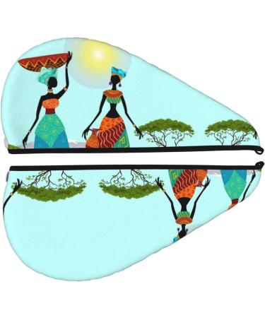 Shop African Women Microfiber Hair Towel - Super Absorbent Coral Velvet Wrap for Long Curly & Thick Hair - Quick Dry & Soft - Buy Online on GoSupps.com